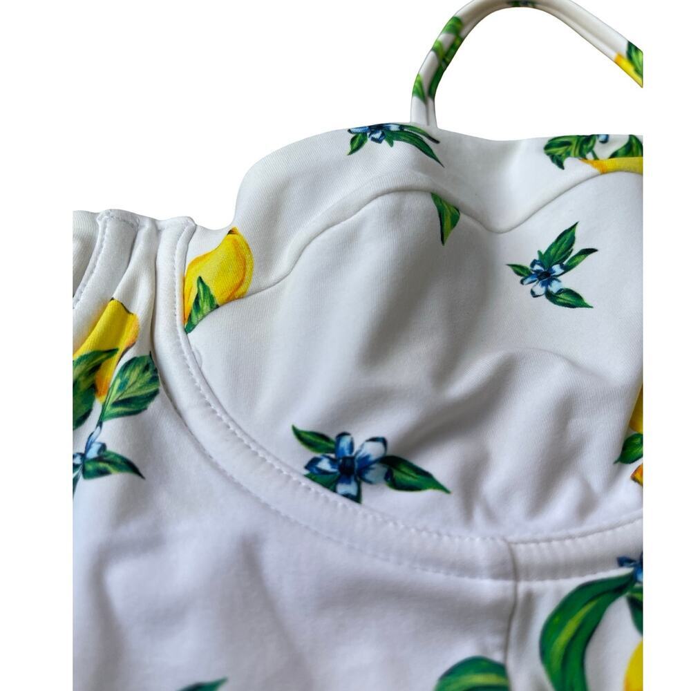 Onia x WeWoreWhat Danielle Lemon Print Belted One Piece Swimsuit – Size Medium - Picture 10 of 16